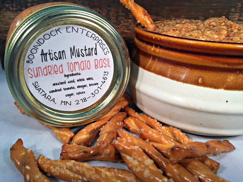 Sundried Tomato and Basil Mustard Coarse Ground Mustard 8 Etsy