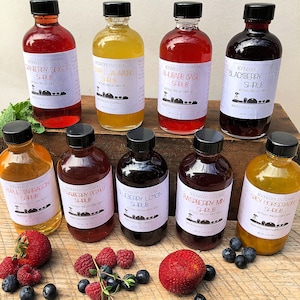 Fruit Shrub Vinegar - Choose from 10 Flavors - Drinking Vinegar Tonic - Cocktail Mixer - Non Alcoholic Beverage