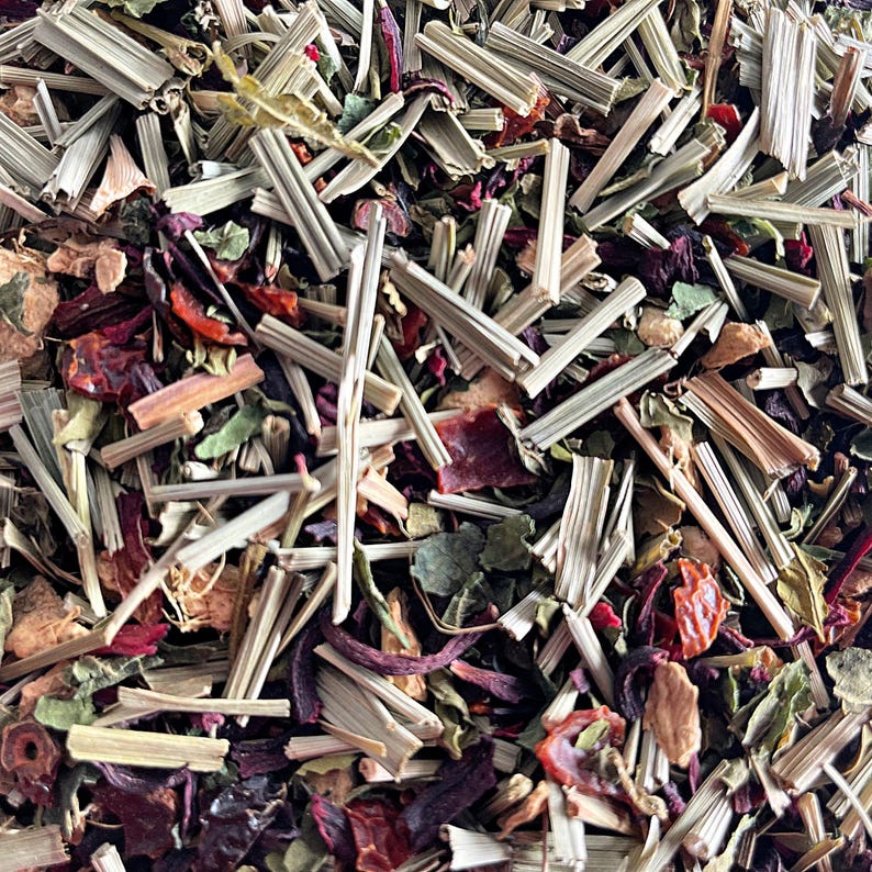 Quiet Time Herbal Tea • Organic Caffeine‑Free Loose Leaf Blend • Peppermint Hibiscus Lemongrass Relaxing Tea image 4