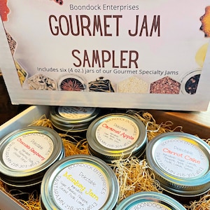 Gourmet Jam Sampler Box Six 4oz. Jars of Assorted Unique Gourmet Jams in Gift Box image 4