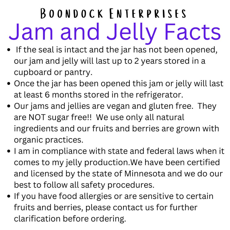 Homemade Strawberry Jam and Strawberry Mango Jam All Natural Farm to Table Jam Gifts from Boondock Enterprises image 2