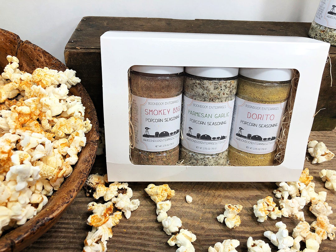 Gourmet Popcorn Seasoning Gift Set Customize With Your Choice of 3