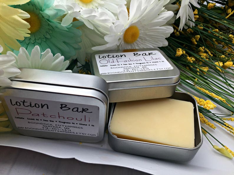 Lotion Bar With Metal Tin Container Choice of 18 Scents Etsy