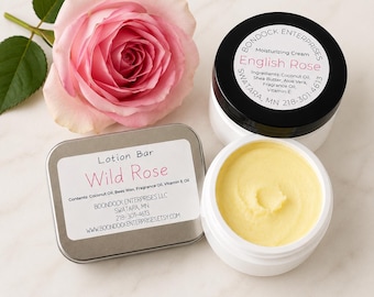 Rose Moisturizing Cream and Lotion Bar – All Natural Hydrating Body Lotion