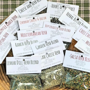 Handcrafted Dried Herb Dip Mixes - No MSG, Gluten Free - 15 Seasoning Blends - Flavorful Party Vegetable Dip Mix - By Boondock Enterprises