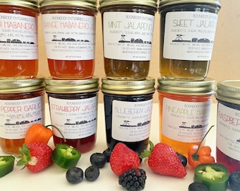 Mermeladas y jaleas con sabor a pimienta: elige entre 9 sabores caseros de pimienta: jaleas picantes de jalapeño o mermeladas con sabor a habanero.