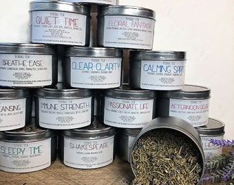 Pick 12 Herbal Teas from Our Wide Variety of Flavors - Decaffeinated Loose Leaf Herb Tea - Gourmet Gift for Tea Lover - Boondock Enterprises