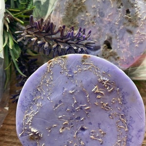Lavender Luffa Soap - Rustic Farm Soap - English Lavender Goat Milk Soap - Exfoliating Luffa Sponge - All Natural Gifts from Boondock Ent
