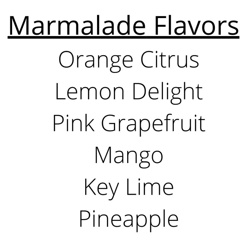 Citrus Marmalade Sampler Gift Box Six 4 oz Jars of Assorted Marmalade Flavors image 2