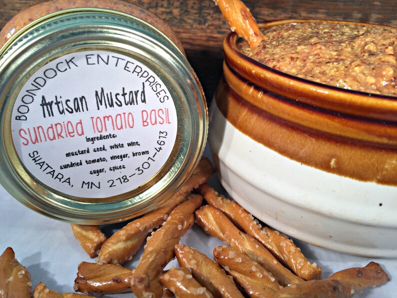 Sundried Tomato and Basil Mustard Coarse Ground Mustard 8 Etsy