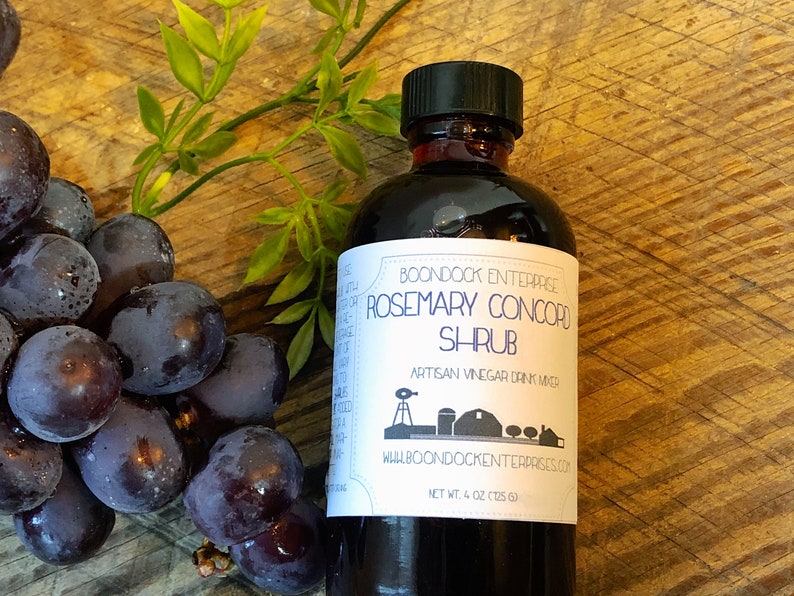 Rosemary Concord Shrub Herbal Infused Vinegar Drinking Etsy