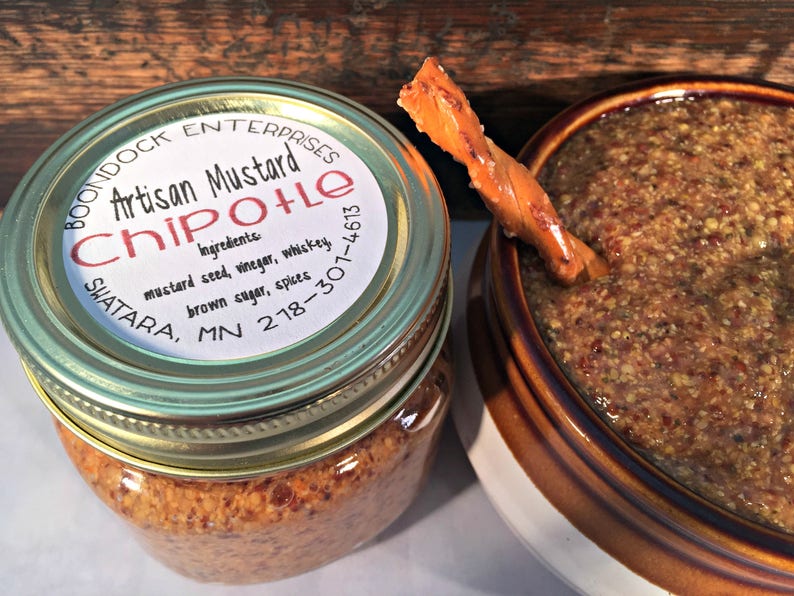 Chipotle Mustard Artisan Coarse Ground Mustard 8 oz jar Etsy