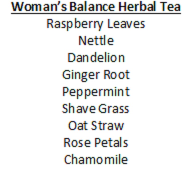 Woman's Balance Herbal Tea Nutritional Loose Leaf Tea Etsy