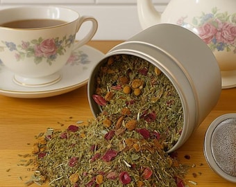 Floral Fantasy Herbal Tea — Organic, Caffeine‑Free Loose Leaf Blend with Lavender, Peppermint, Rose & Chamomile – 8 oz. Tin