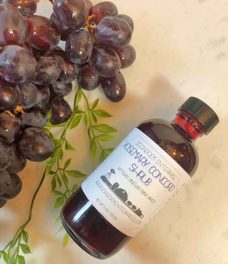 Rosemary Concord Shrub Herbal Infused Vinegar Drinking Etsy