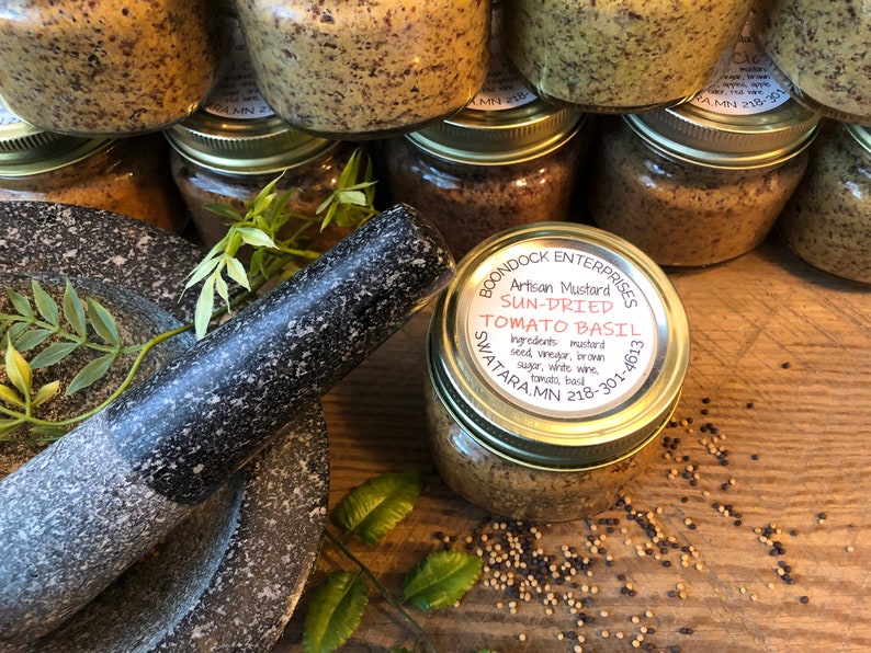 Sundried Tomato and Basil Mustard Artisan Coarse Ground Etsy