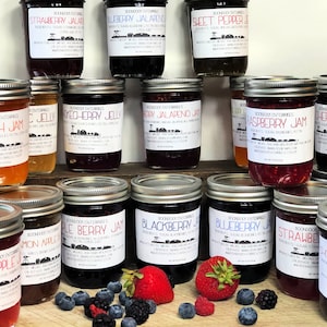 Pick from 40+ Flavors of Jam or Jelly - Wide Assortment of Flavors to Choose From - From Our Farm to Your Table