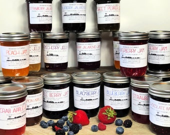 Pick from 40+ Flavors of Jam or Jelly - Wide Assortment of Flavors to Choose From - From Our Farm to Your Table