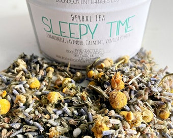 Sleepy Time Herbal Tea - Organic Caffeine Free Tea Gift - Loose Leaf Chamomile Herb Blend - All Natural Tea Infusion