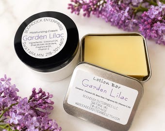 Garden Lilac Moisturizing Cream and Lotion Bar – All Natural Hydrating Body Lotion