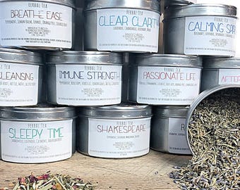 Large Variety of Herbal Tea - Choose from 15 Decaffeinated All Natural Flavors - Organic Loose Leaf Herb Tea