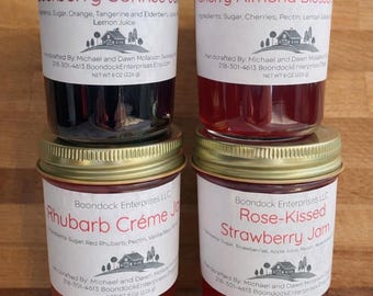 Spring Jam and Jelly Collection – 4 Seasonal Flavors for Mother's Day  – Handcrafted Small Batch Gift Set