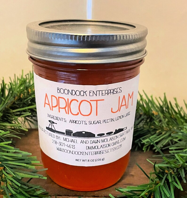 Apricot Jam Homemade Apricot Preserves Pure All Natural Jams From our Farm to Your Table image 2