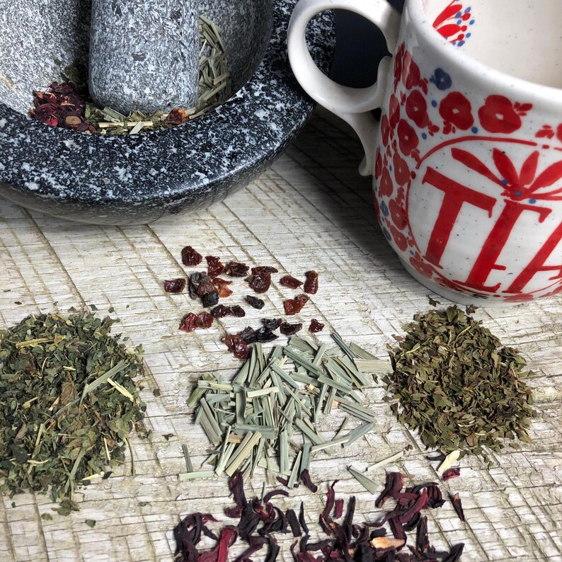 Quiet Time Herbal Tea • Organic Caffeine‑Free Loose Leaf Blend • Peppermint Hibiscus Lemongrass Relaxing Tea image 8