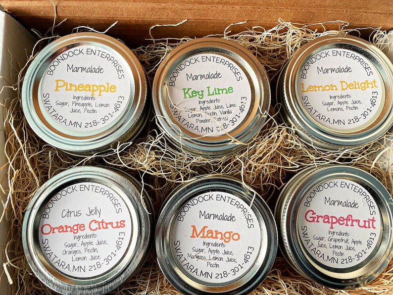 Citrus Marmalade Sampler Gift Box Six 4 oz Jars of Assorted Marmalade Flavors image 9