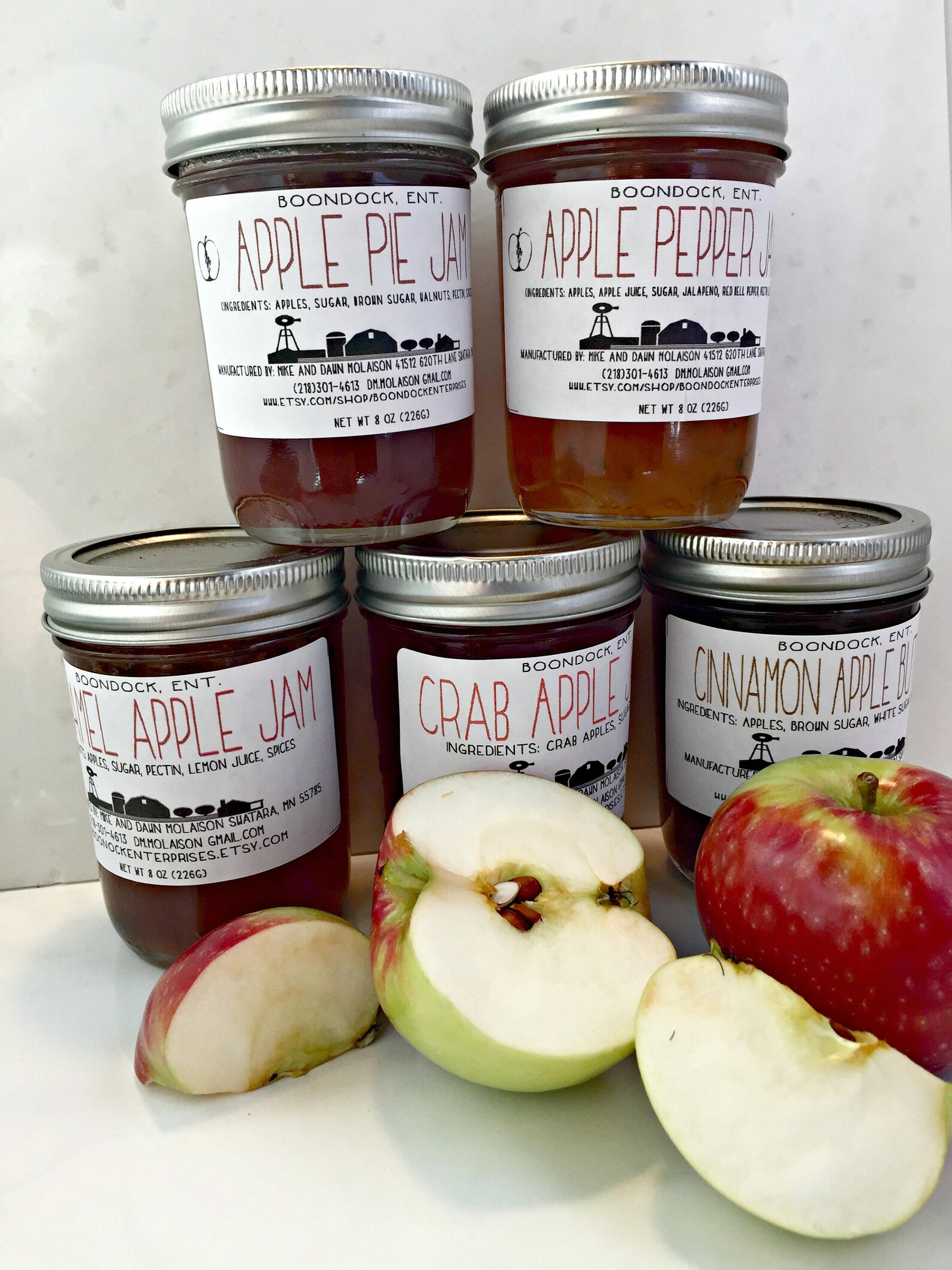 Apple Jam Flavors Choose from 5 Different Flavors Homemade Etsy