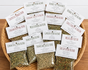 Handcrafted Dried Herb Dip Mixes - No MSG, Gluten Free - 15 Seasoning Blends - Flavorful Party Vegetable Dip Mix - By Boondock Enterprises