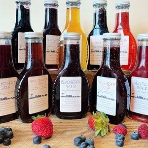 Fruit Syrup Using Whole Berries - Choose from 10 Different Flavors