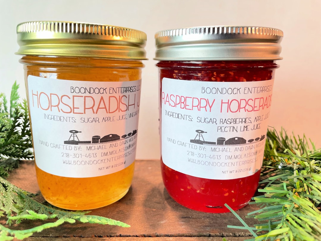 Horseradish Jelly and Raspberry Horseradish Jam Homemade With