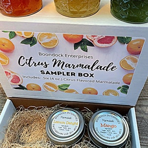 Citrus Marmalade Sampler Gift Box Six 4 oz Jars of Assorted Marmalade Flavors image 6