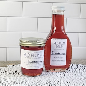 Wild Crafted Plum Syrup and Wild Plum Jelly - All Natural Breakfast Pancake Syrup