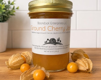 Mermelada de cereza de tierra - Conservas caseras de frutas tradicionales - Del campo a la mesa, elaboradas en pequeñas cantidades.