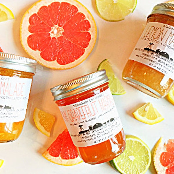 Orange Marmalade - Lemon Marmalade - Grapefruit Marmalade - Choose From 6 Different Flavors of Homemade Citrus Marmalade and Jam