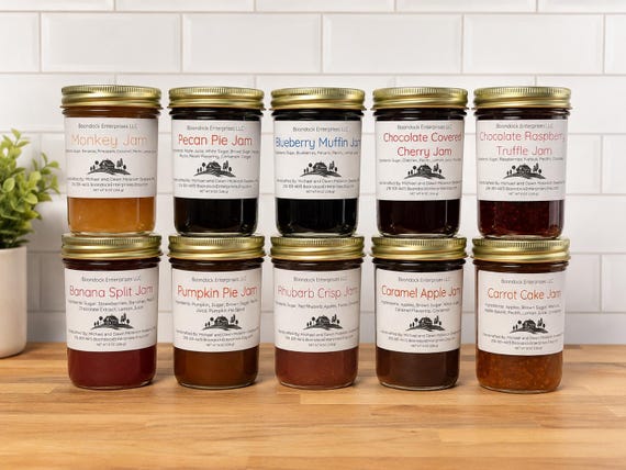 Pick 3 Gourmet Jams - Unique Homemade Jam Gift Set - Banana Split