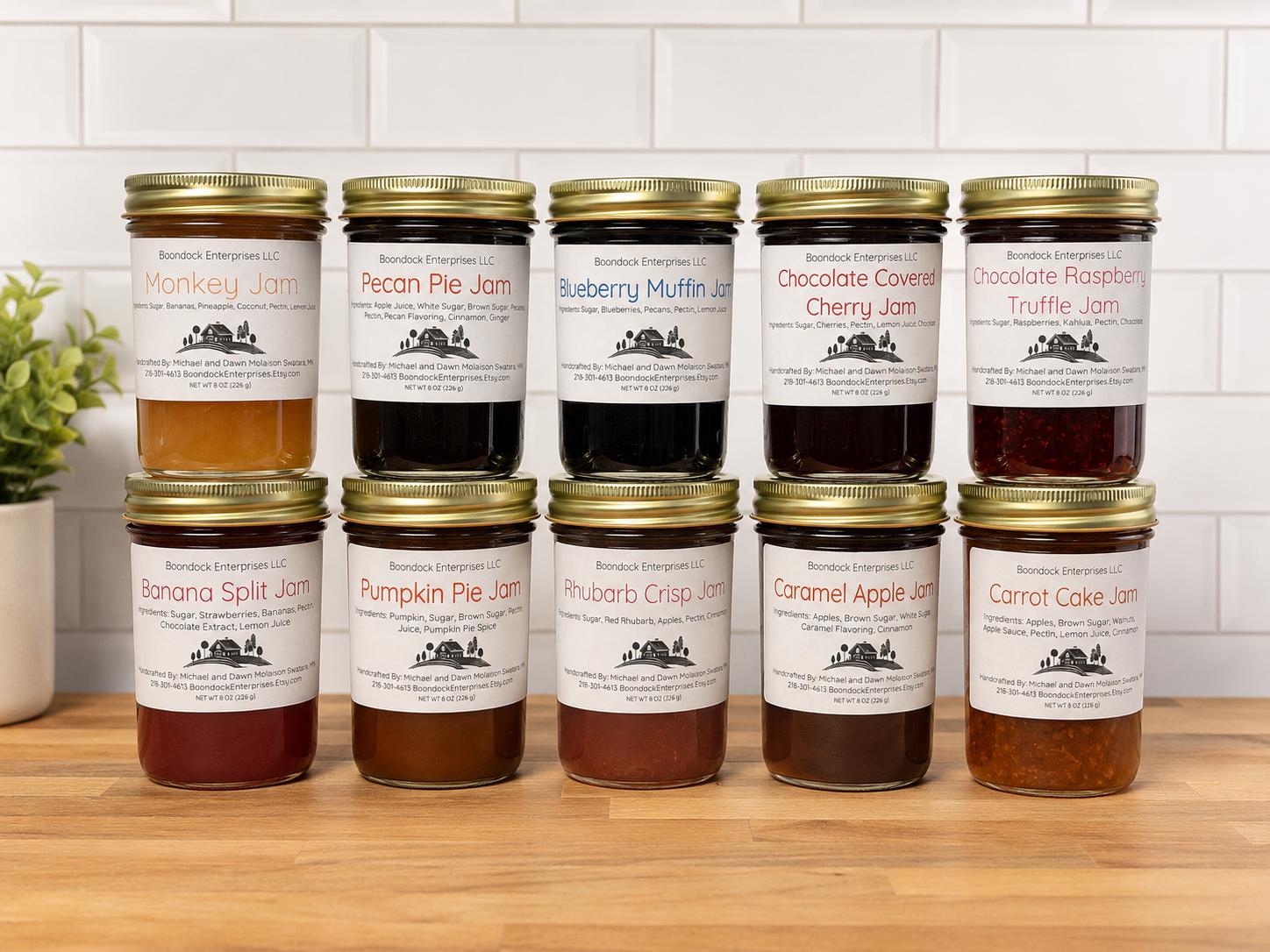 Pick 3 Gourmet Jams - Unique Homemade Jam Gift Set - Banana Split