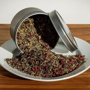 Quiet Time Herbal Tea • Organic Caffeine‑Free Loose Leaf Blend • Peppermint Hibiscus Lemongrass Relaxing Tea image 6