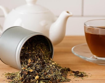 Breathe Ease Herbal Tea • Peppermint Lemon Balm Blend • Caffeine-Free Loose Leaf Gift Tin