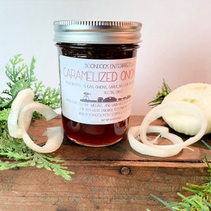 Caramelized Onion Jam  - Charcuterie or Cheese Board Condiment - Pure All Natural Farm to Table Jam - Savory Onion Glaze