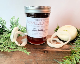 Caramelized Onion Jam  - Charcuterie or Cheese Board Condiment - Pure All Natural Farm to Table Jam - Savory Onion Glaze