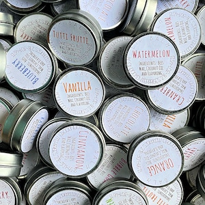 All Natural Lip Balms - Choice of 16 Flavors - Organic Lip Salve - Chap Stick - Party Favors - Boondock Enterprises