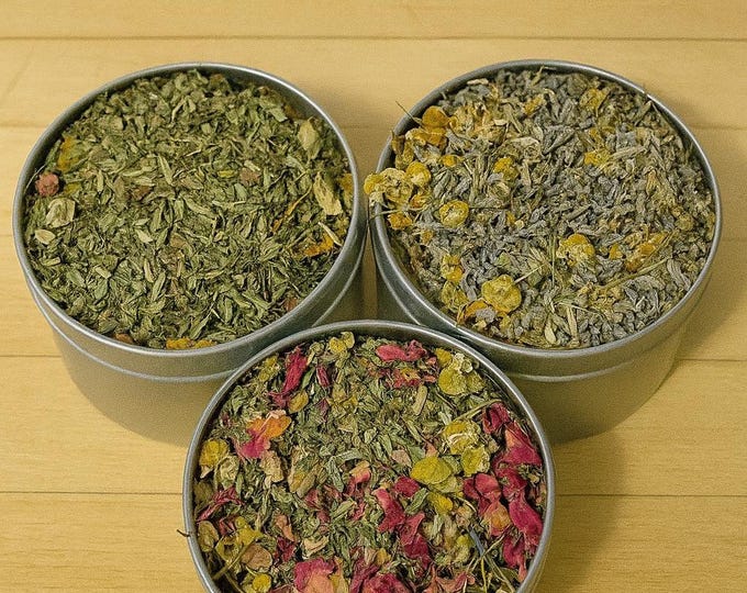Pick 3 Organic Herbal Teas - Choose from 15 All Natural Decaffeinated Flavors - Loose Leaf Tea Blend