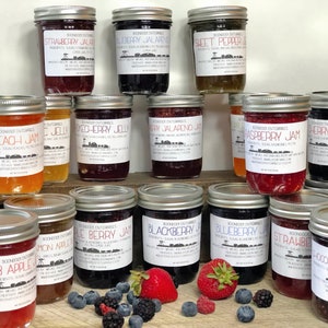 Pick 3 Homemade Jam or Jelly in 8 oz jars Wide Assortment of Gourmet Flavors to Choose From All Natural Farm to Table Jams image 5