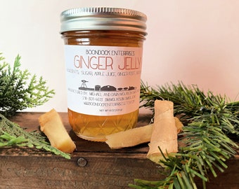 Ginger Jelly - Unique Artisan Jelly for Charcuterie Board - All Natural Homemade Savory Jelly - Farm to Table Gift from Boondock Enterprises