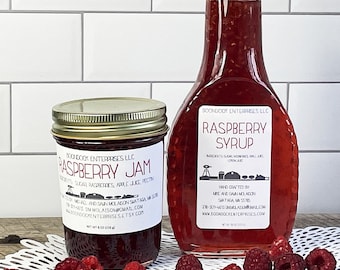 Homemade Raspberry Jam and Syrup - Breakfast Pancake Syrup with the Whole Berry