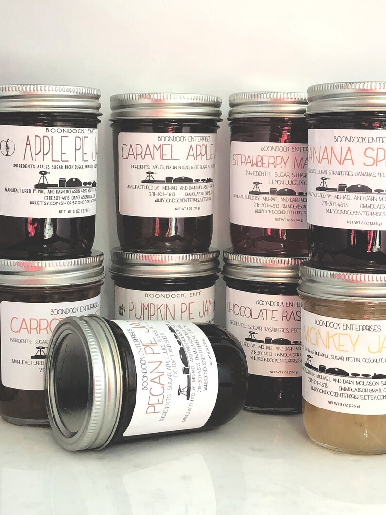 Unique Homemade Jam Flavors 10 Dessert Flavored Jams Farm Etsy