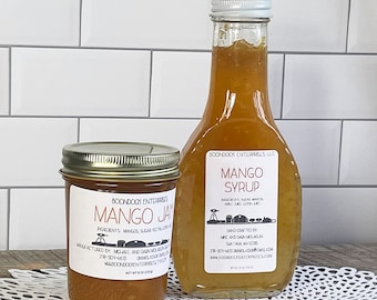 Homemade Mango Syrup and Mango Jam  - Pancake Breakfast Syrup - Farm to Table Gifts from Boondock Enterprises